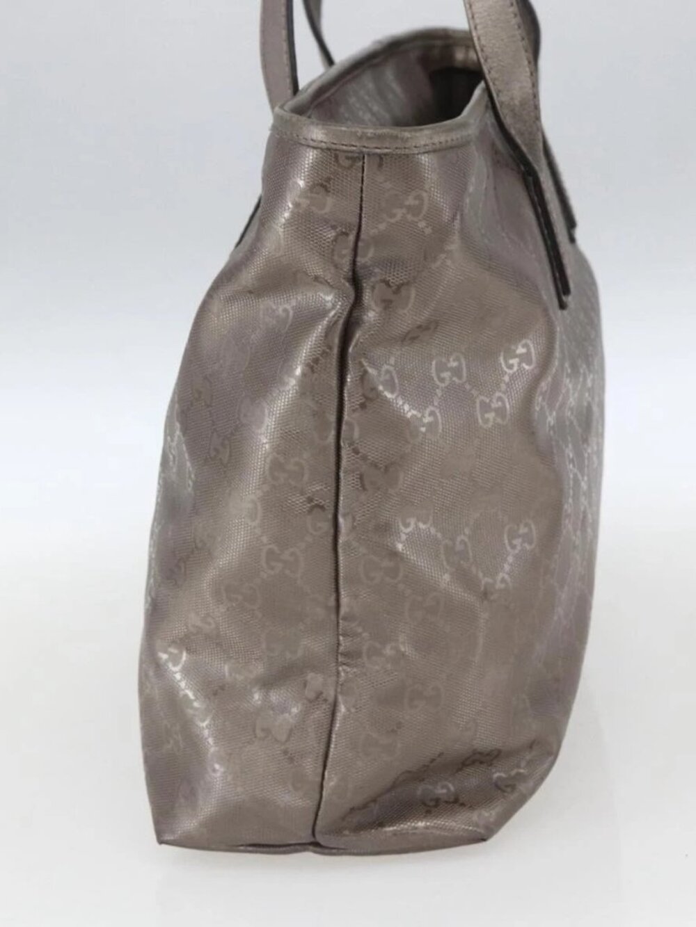 GUCCI GG implementation Tote Bag PVC Silver 211137 Auth BA9306 - Picture 6 of 16